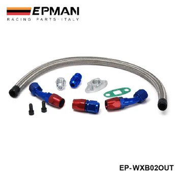 TURBO OIL DRAIN RETURN LINE KIT+10AN FITTING FOR TURBOCHARGER T3/T4 GT45 T04 EP-WXB02OUT