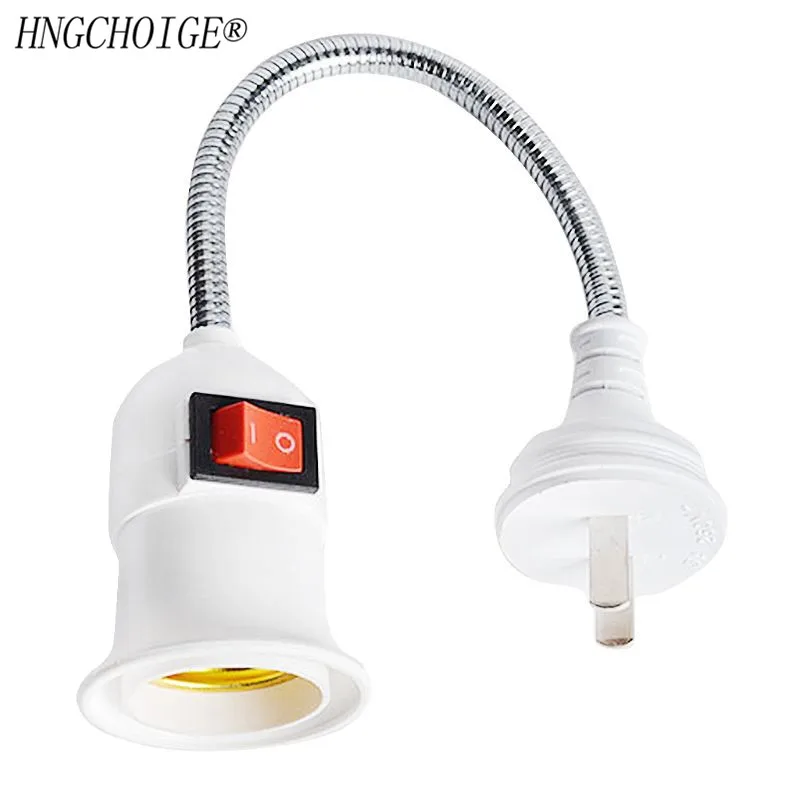 E27 LED Bulb Lamp On/Off Switch Lighting Elongation Holder Flexible