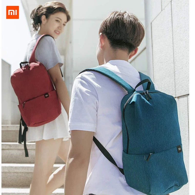 

Original Xiaomi Color Small Back Mi pack Big Capacity Anti-Water Bag Mi Many Color Lovers Couple pack For Student Younth Man