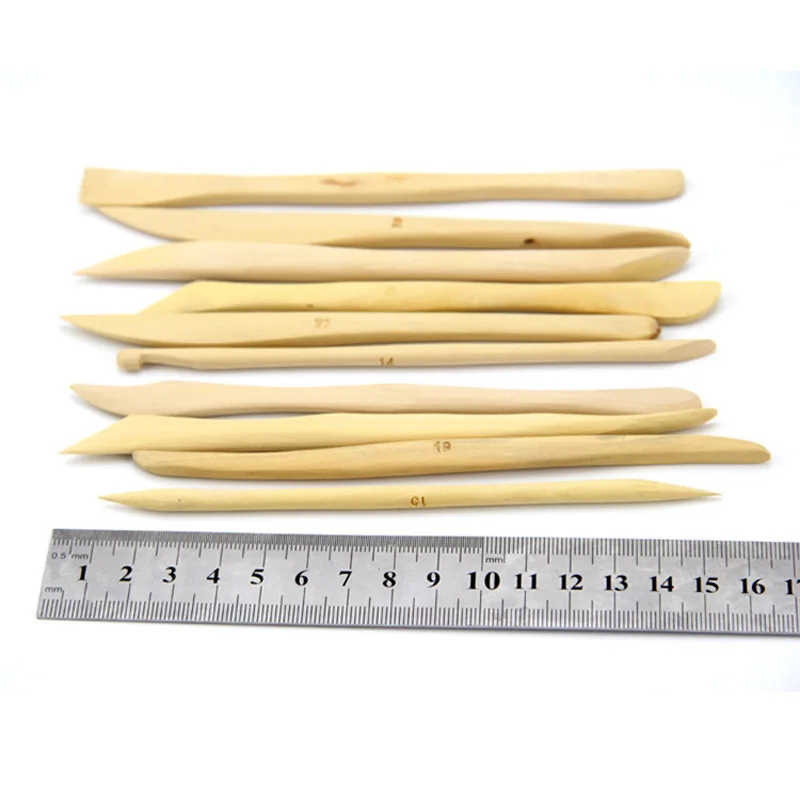 Set 10 Strumenti Per Intaglio E Scultura In Legno – Per Argilla E Ceramica – Lunghi 16,5 Cm