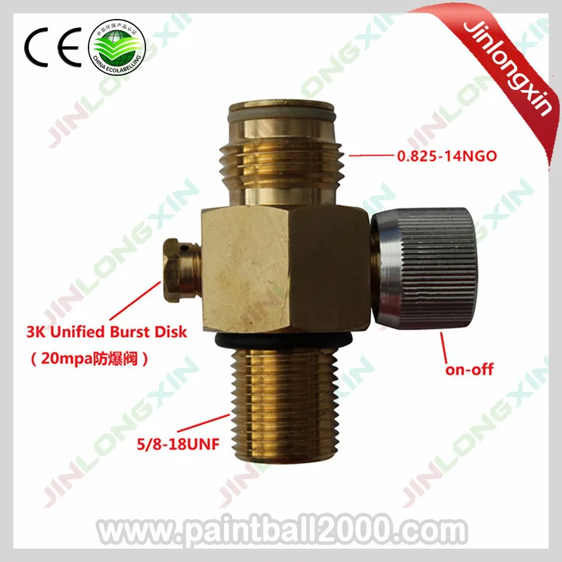 

SPUNKY Paintball Valve with On/Off 5/8-18UNF Thread