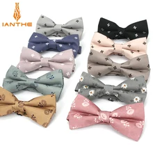 Модные цветочные галстуки-бабочки цветок галстук-бабочка с принтом Мужские галстуки свадебное торжество деловая встреча костюмы бабочка галстук бренд