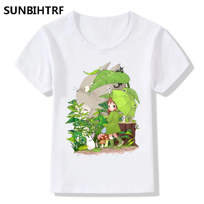 

2018 Children Pretty Totoro Cartoon Print Funny T-Shirts Big Girls/Boys Summer Top Short Sleeve Kids Clothes Baby Tee shirt