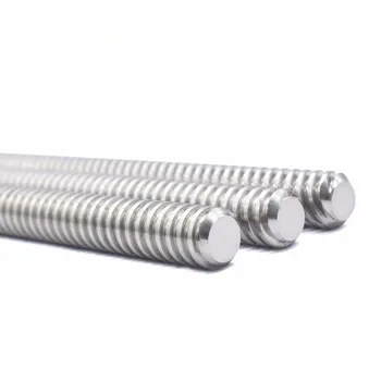 

1Pcs 3D Printer Lead Screw Diameter 8mm Thread 8mm or 2mm Length 300mm 400 500 mm trapezoidal spindle screw with POM nut