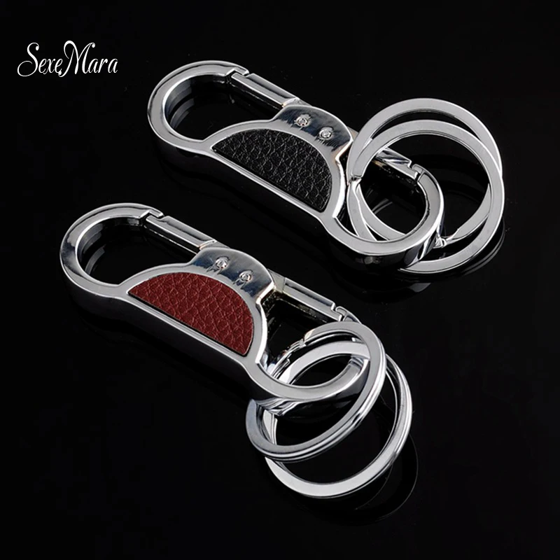 SexeMaraDouble ring leather key buckle metal leather buckle automobile
