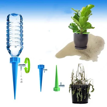 

1 Set Garden Plants Flower Auto Drip Lrrigation Watering System Potted Plant Self-Watering Probes Dripper PVC Watering tool