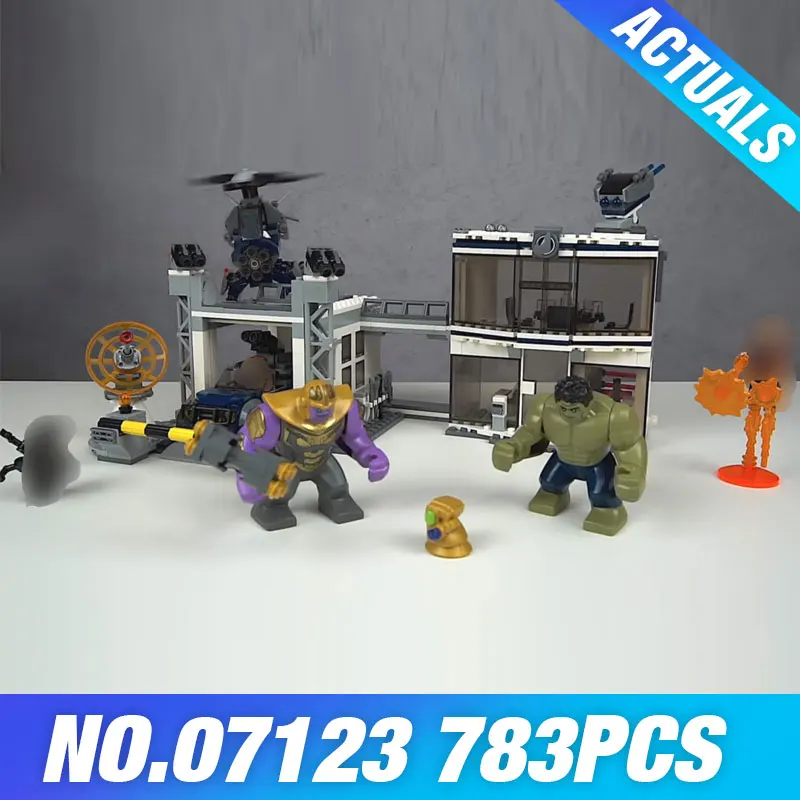 

07123 Super Heroes Toys compatible as Compound Battle Avengerss Ultimate Set 76131 Model Building Blocks Bricks Kids Gifts
