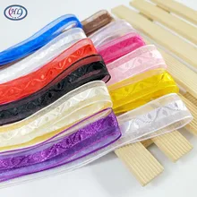 HL-Cinta jacquard de 10 metros y 20mm de ancho, organza, lote de colores, cinta para envolver regalos, decoraciones de boda, tejido DIY, A273