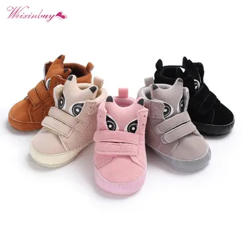 

Cheap Infant Shoes Boy Girl Sneakers Animal Shaped Warm High-top Soft Sole Toddler Shoes Mocassins First Walkers