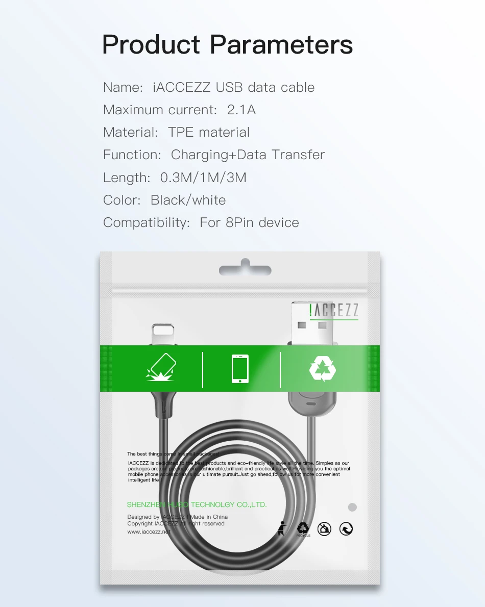 ACCEZZ TPE USB осветительный кабель для Apple iPhone X XS MAX XR 8, 7, 6, 6 S, Plus, 5, 5S кабель для зарядки и передачи данных с кабели для ipad Зарядное устройство Шнур Линия