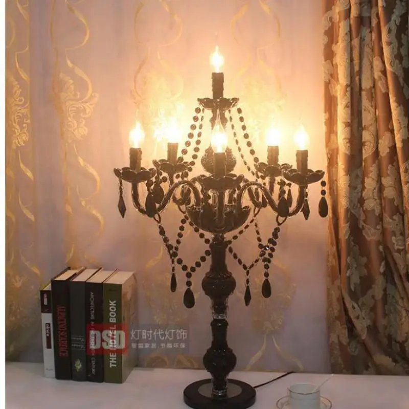Винтажная черная Светодиодная настольная лампа свеча tischlamp СВЕТОДИОДНЫЕ