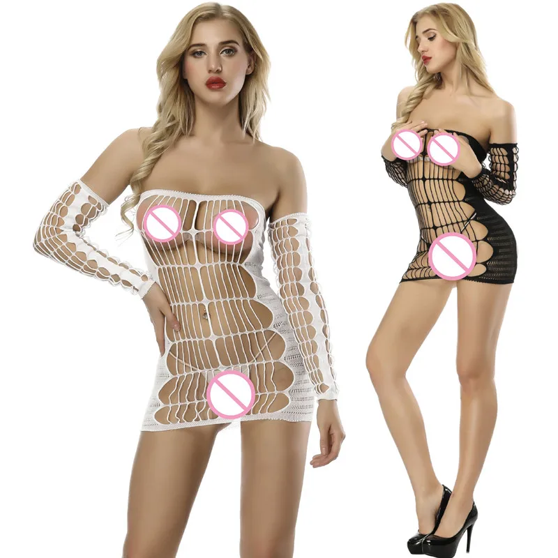 

Summer Hot Slip Full Slips off shoulder sexy slip srtiped women clothes long sleeve petticoat pencil hollow out sexy lingerie