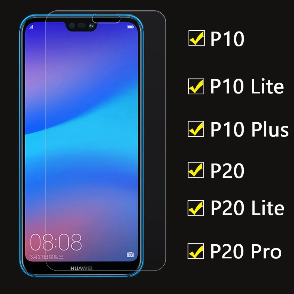 Для huawei p20 lite Защитная пленка для экрана из закаленного стекла на huawey huwei p 10 20 p10 plus