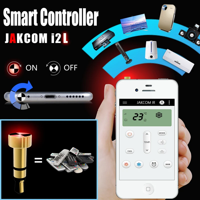

Light Jakcom i2L IR Smart Remote Control Quick Button 3.5mm Smart Key for iPhone 5S SE 6 6S iPad Mini Air Conditioner/TV/AC/DVD