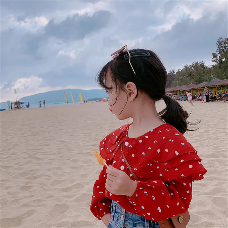 

2019 spring autumnchildren white shirts and blouses baby girl blouse chiffon shirt kids long sleeve shirts and tops