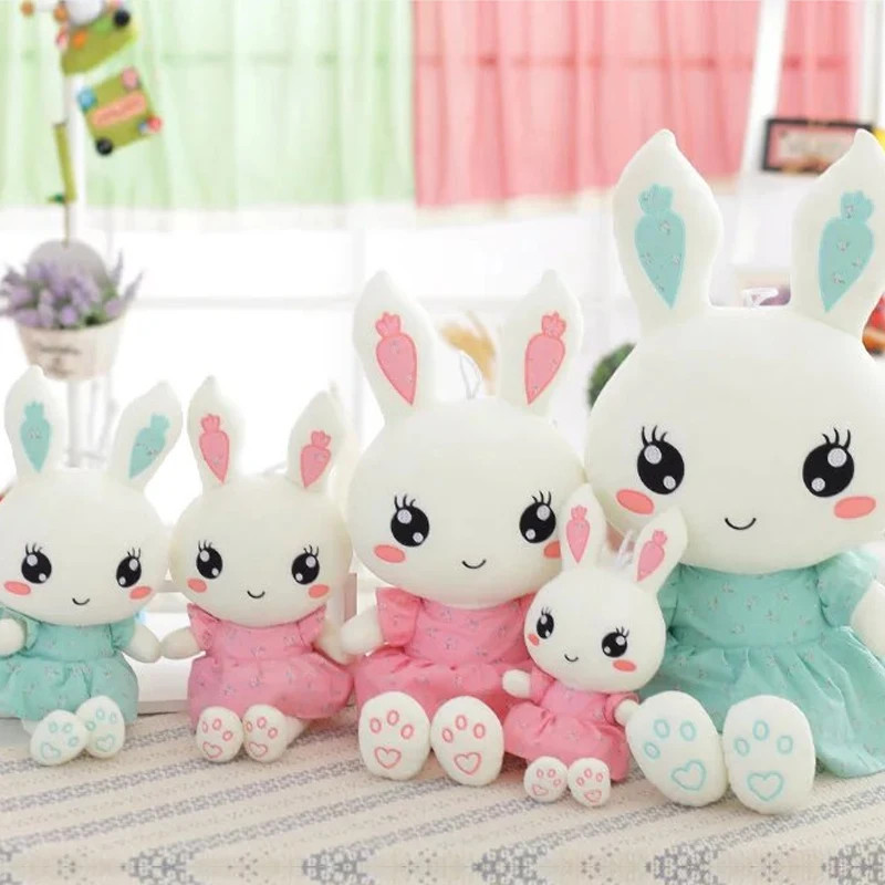 

1pc New Cute Wearing dress Rabbit plush toys Stuffed dolls kids toys birthday gifts,clothes can be take off