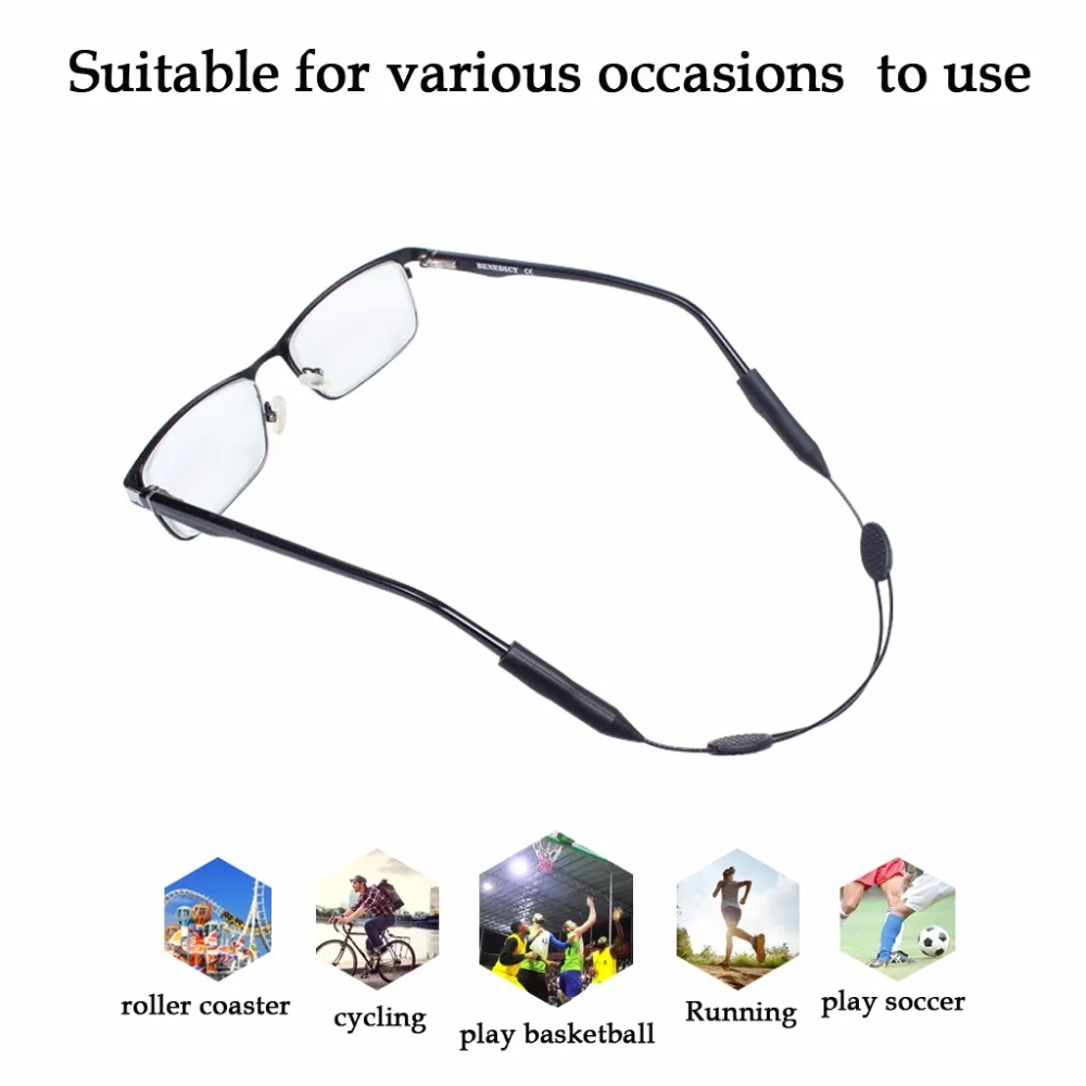 Adjustable Silicone Eyeglass Neck Strap Rope Retainer Holder for Adult  (5)