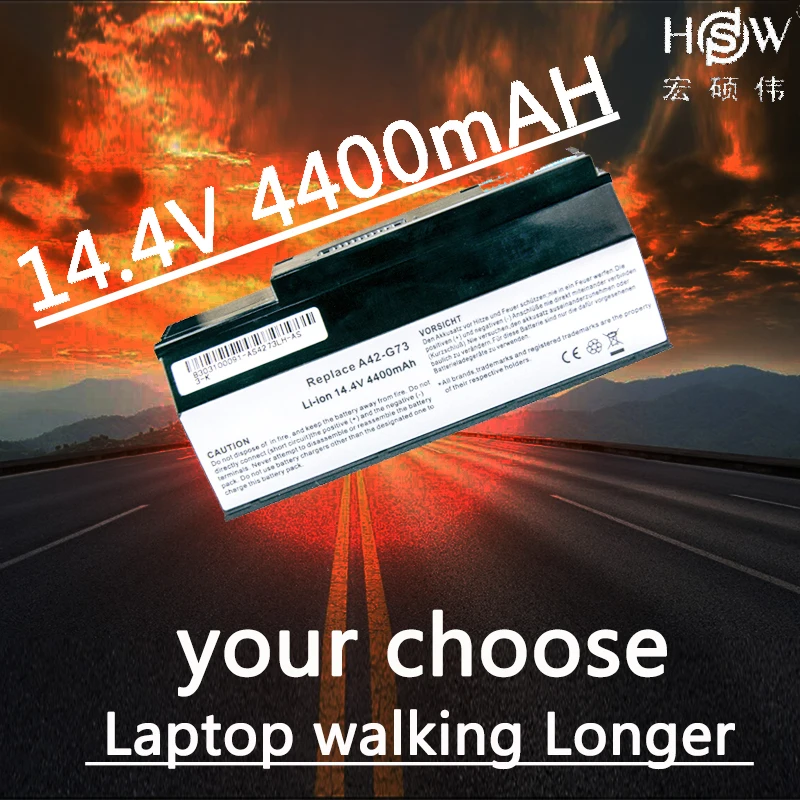 

HSW laptop battery For ASUS G73 G53 G53J G53S G53SW A42-G73 A42-G53 G73-52 07G016DH1875 07G016HH1875 70-NY81B1000Z 90-NY81B1000Y