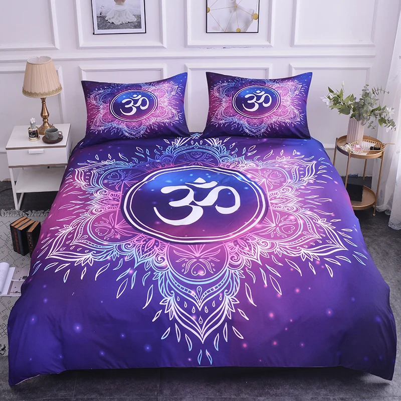

ZEIMON 3D Bedding Set Mandala Printed Microfiber Fabric Comfortable Boho Home Textiles Duvet Cover With Pillowcase Queen Size