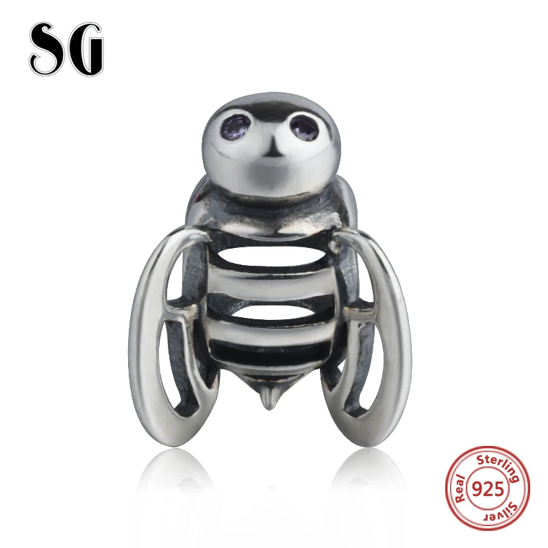 

Fit Authentic European Charms Bracelet silver 925 original lovely animal bee Beads diy fashion jewelry making for women Gifts