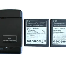2x2900 мАч b650ac/E b600be/c замены Батарея+ USB стены Зарядное устройство для Samsung Galaxy Mega 5.8 i9150 i9152 i9508 i959 i9502