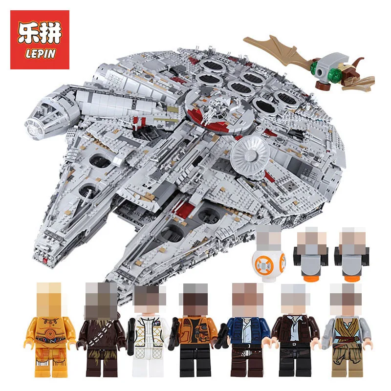 

lepin 05132 star WARS destroyer ucs millennium falcon compatible with LegoINGly 75192 bricks model building blocks