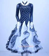 Ballroom Dress Women 100% New Royal Blue Dress For Ballroom Dancing Waltz Tango Flamenco Competition Dance Dresses