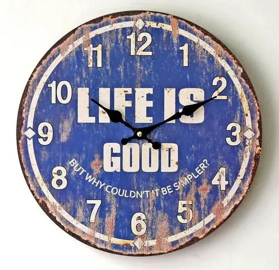 1pcs Retro Style Blue Clock Modern Design Rustic Digital Darts Wall 1pcs Retro Style Blue Clock Modern Design Rustic Digital Darts Wall Home Decor Clocks In From Garden On Aliexpress