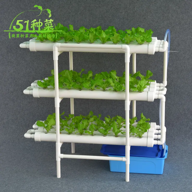 NFT Hydroponics system with 108pcs of net cup. Home hydroponics system. Nutrient Film Technique NFT System