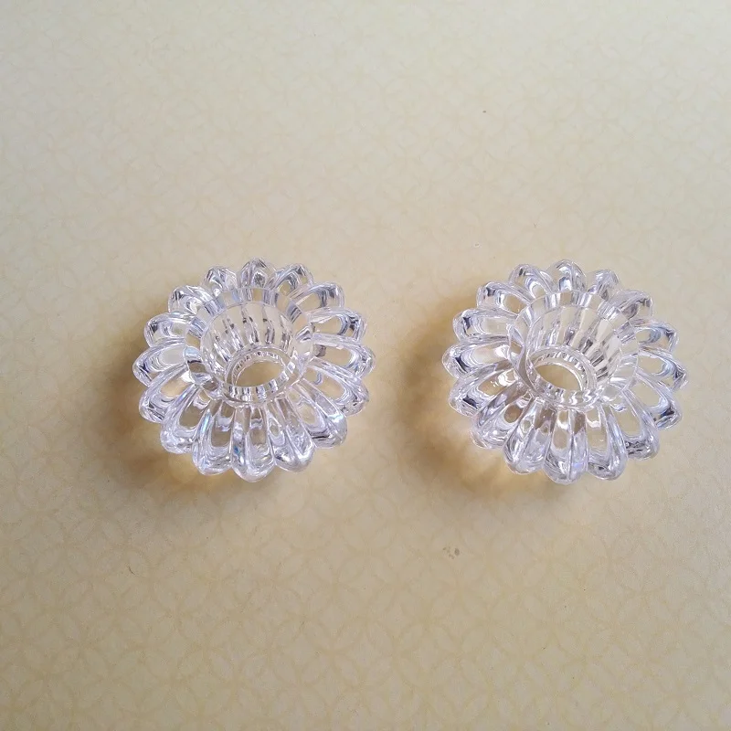 

2pieces/lot acrylic clear pumpkinball wall lamp decoration for lighting accessories size 48*24*15mm another side 12mm