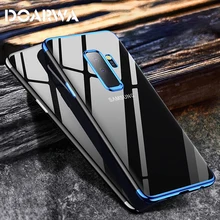 Transparent Plating case for Samsung Galaxy S8 S9 plus S6 S7 Edge Note 5 8 9 cases Ultra thin soft TPU case for Samsung S7 S8 S9