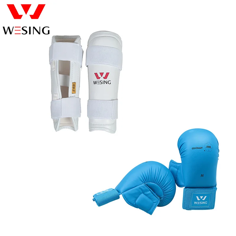 Wesing Karate Gloves with Thumb Protection and Karate Forearm Protector