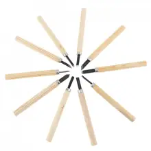 10 шт./лот резьба по дереву набор с деревянной ручкой для основ ксилографии рабочих инструментов "сделай сам"