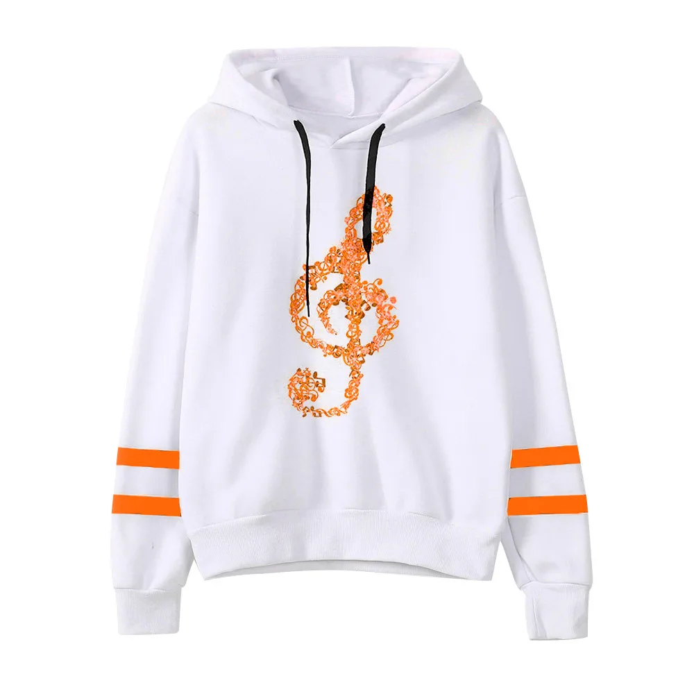 

mickey mouse womenMusical Notes Long Sleeve Hoodie Sweatshirt Hooded Pullover Tops Blouse vetement femme 2019