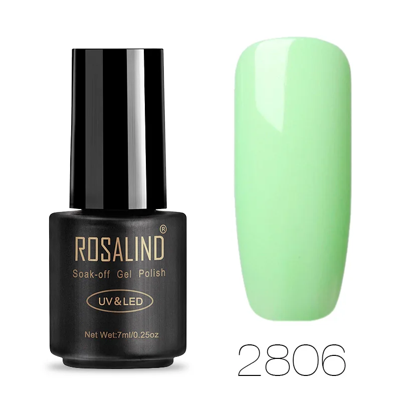 ROSALIND 7 мл; Гель-лак для ногтей серый красный зеленый фиолетовый отмачивающий гель полуперманентный лак УФ светодиодный лак для ногтей гель продлевающий половой акт лак для ногтей - Цвет: 2806