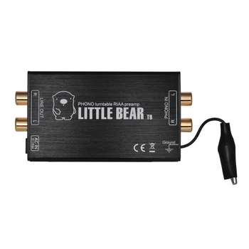 

Mini MM Phono Preamp Preamplifier with RCA Input & Output Interfaces Aluminum Alloy