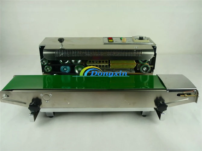 

Steel wheel printing continuous plastic bag sealing machine (code date ,batch number can be printed)