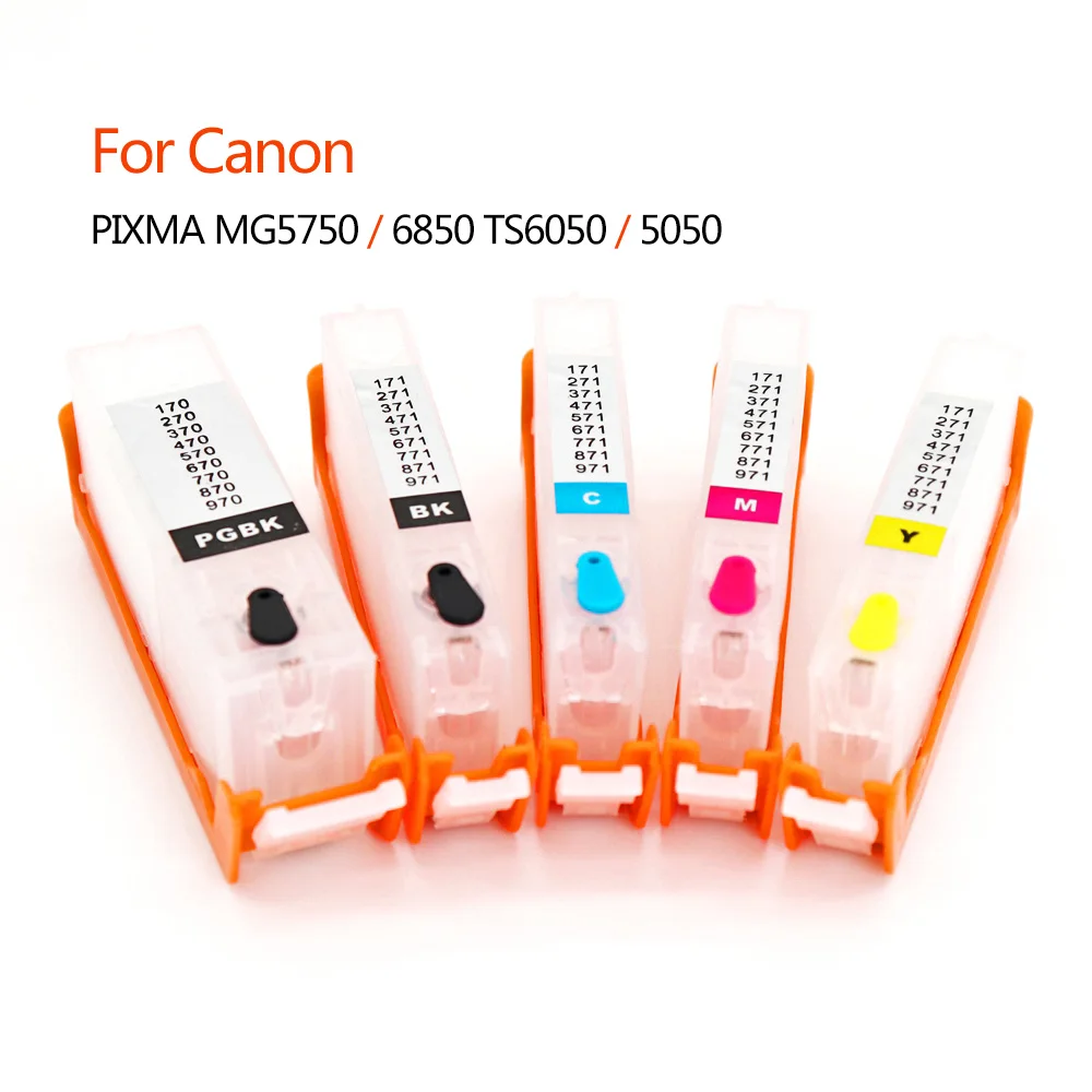 PGI-570 картриджи для Canon PIXMA MG5750/5751/5752/5753/6850/6851/6852/6853 TS6050/5051 5 шт. | Компьютеры и офис