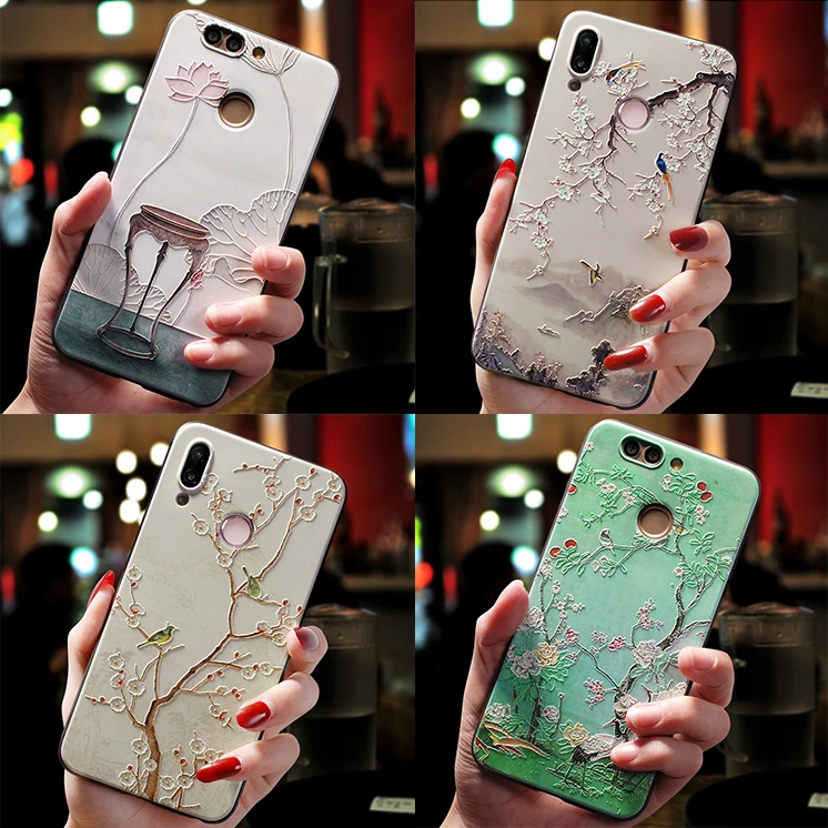 Чехол из ТПУ с рельефным 3d тиснением и цветком для Huawei Mate 10 20 P30 P20 P8 P9 P10 Lite 2017 Mini Pro