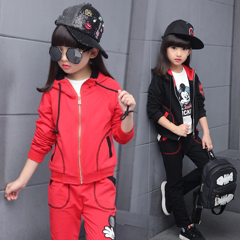 

Children Clothing 2018 Spring Autumn Girls Clothes T-shirt+Pants 2pcs Kids Clothes Girls Sport Suits For Girls Clothing Se