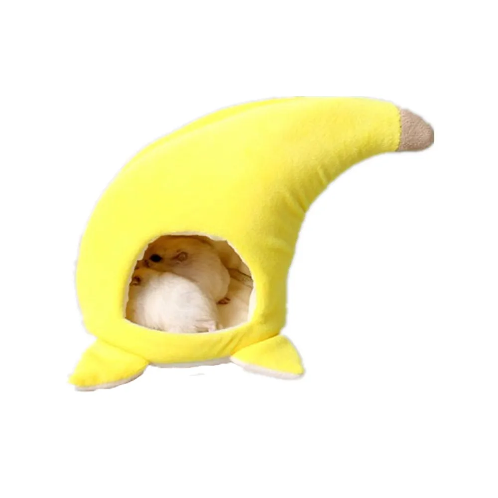 

Pet Nest Plush Hamster Nest Banana Style Squirrel Chinchilla Bed Cage Sleep pet products supplies accessories 2019