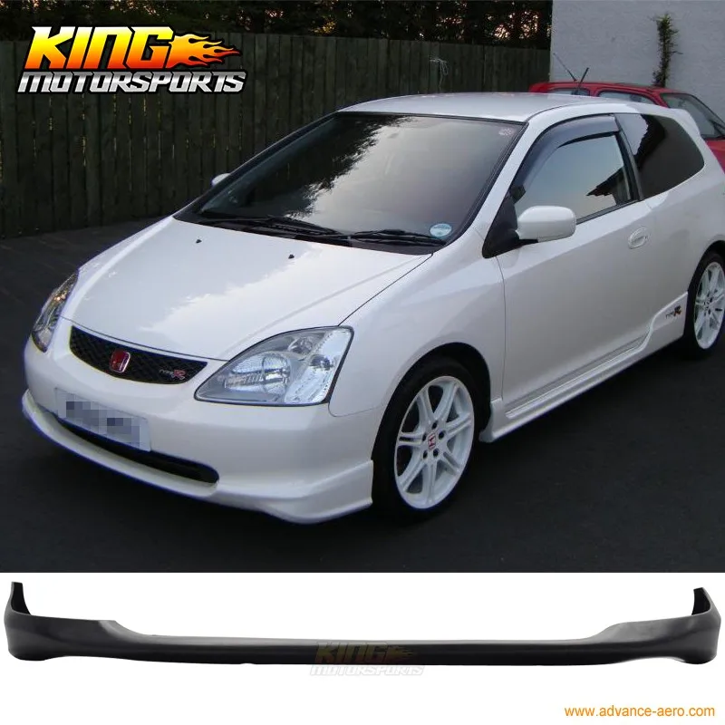 Для 02-05 Honda Civic Si 3Dr HB Ep3 T-R передний бампер спойлер Неокрашенный PU