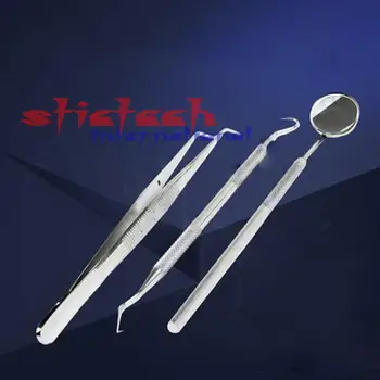 

by dhl or ems 100 sets Professional Tooth Clean Tools Set Stainless Steel Dental Mirror Probe Plier Tweezers Teeth