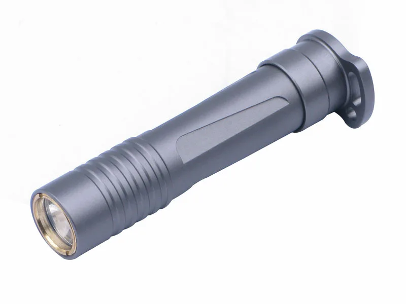 Высокая жесткость анодного окисления CREE R2 LED 1 Режим мини-фонарь/брелок огни (1 * aaa батарея) -Титан серый