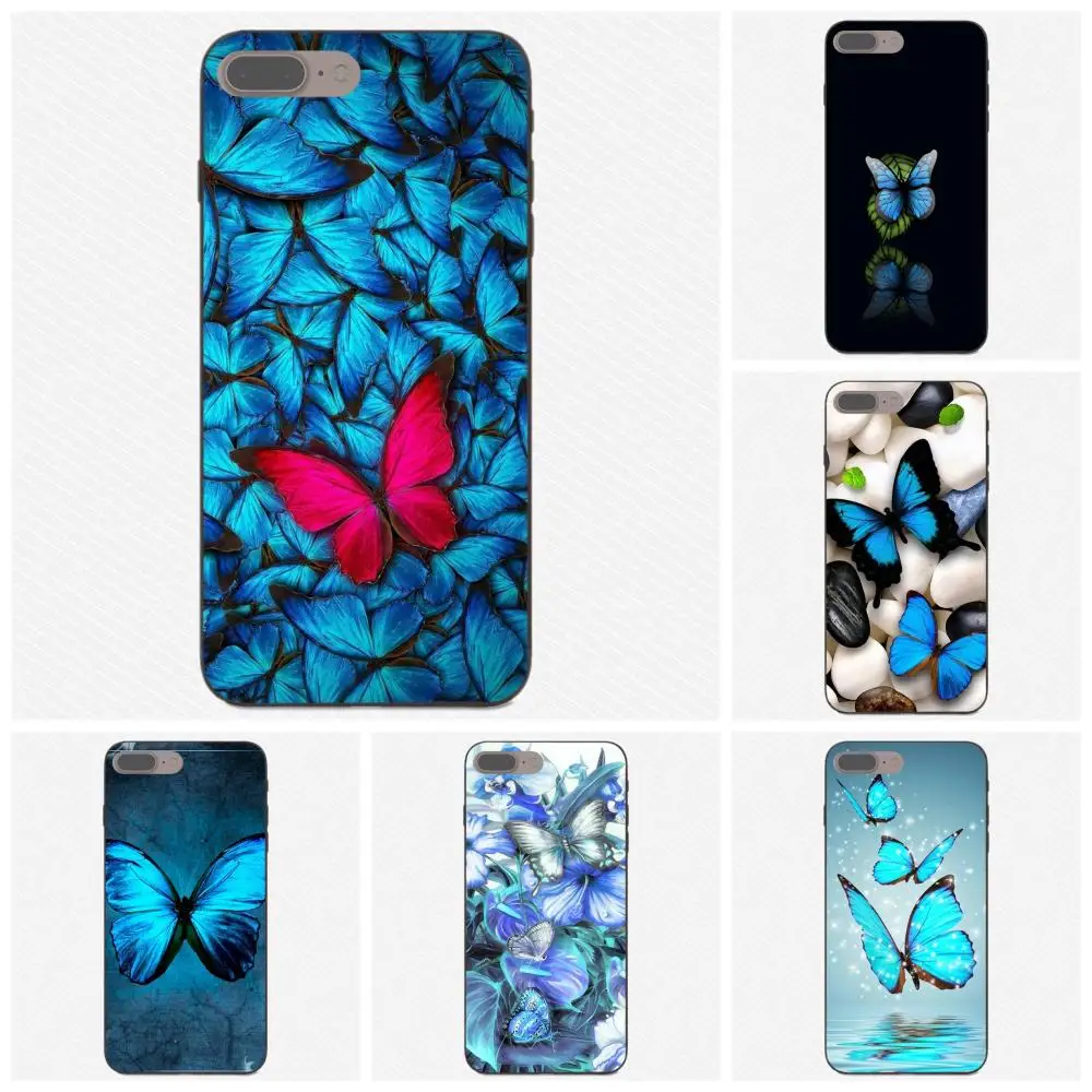 

For Galaxy C5 C7 J1 J2 J3 J330 J5 J6 J7 J730 2017 Ace Core Duo Max Mini Plus Prime Pro TPU Stylish Case Beautiful Blue Butterfly