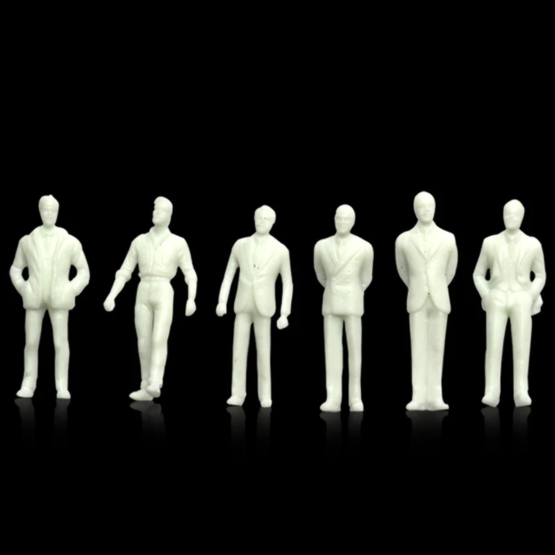 50 шт. диаграмма масштабной модели 1:50 миниатюрные белые фигуры Архитектурная Модель Масштаб человека Хо модель ABS пластик народные игрушки