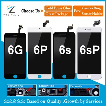 

10PCS/LOT DHL Shipping Mobile Phone LCD Display for iPhone 6 6plus LCD for 6s 6s plus Pantalla Touch Screen Digitizer Assembly