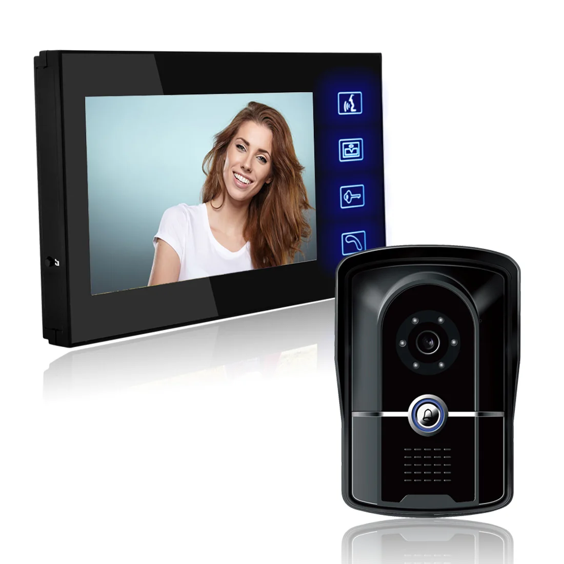 

806FG11 Free Shipping 7" TFT LCD Screen with No Radiation, Low Power Consumption and High Definition, 16 Kinds of Doorbell Rings