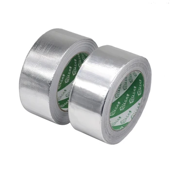 1PC 5S 13S Waterproof Aluminum Foil Adhesive Sealing Tape High Temperature Pipe Repairs Silver Tape 4