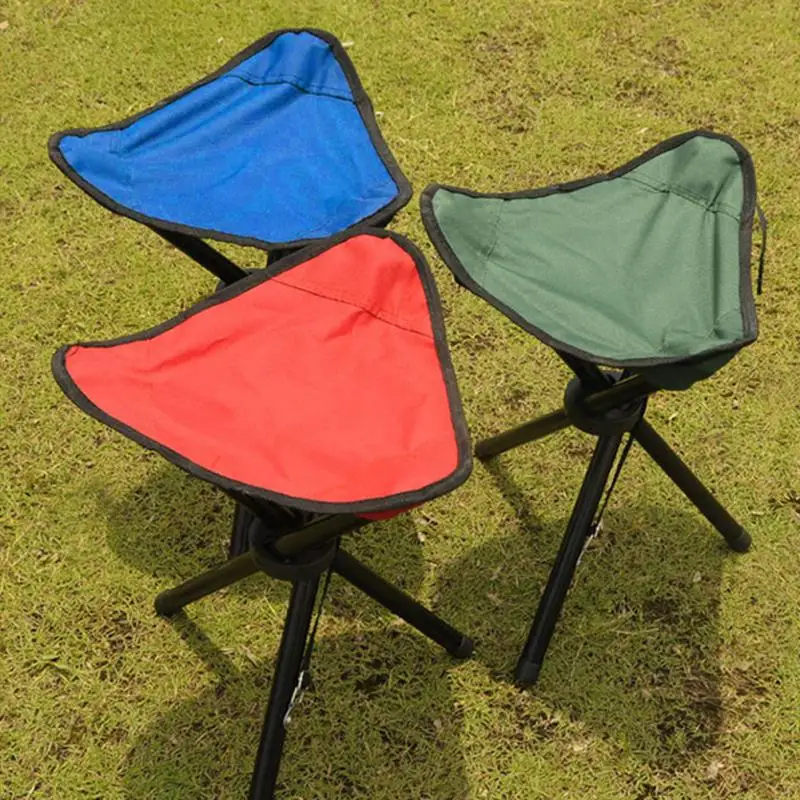 

Portable Small three-legged stool folding chair beach chair fishing stool outdoor park bench / stool train For Outdoor Camping